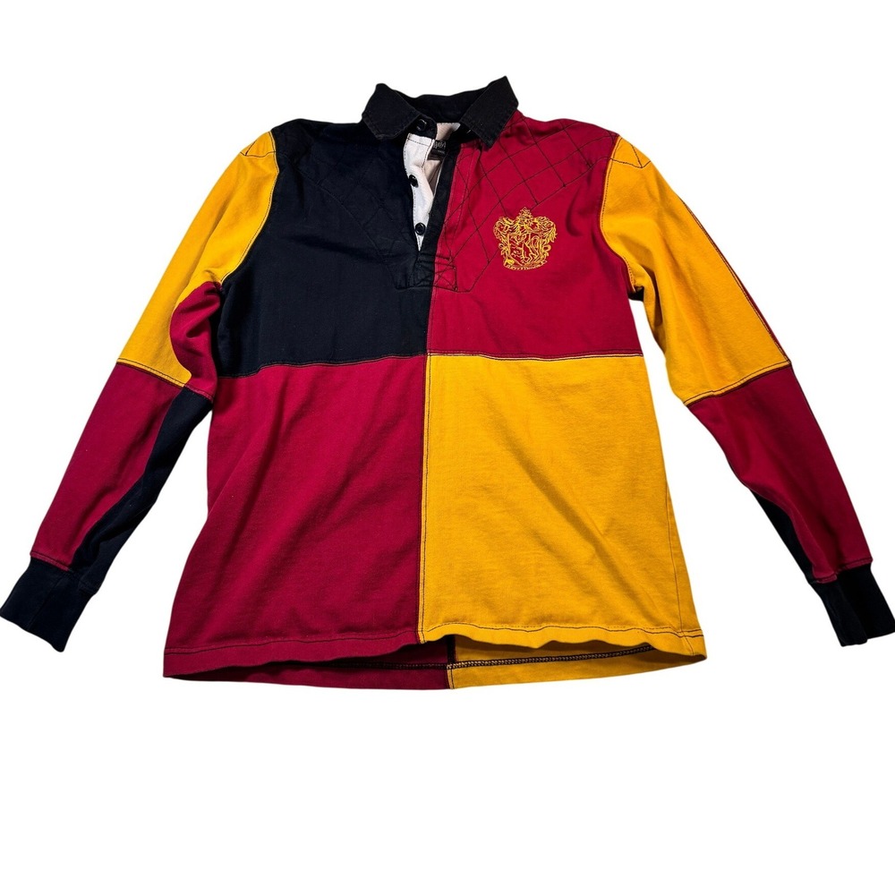 Harry Potter Universal Orlando Rugby Shirt S Red Yellow Black 07 Wizard World